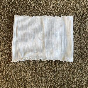 White bozzolo x-small crop top